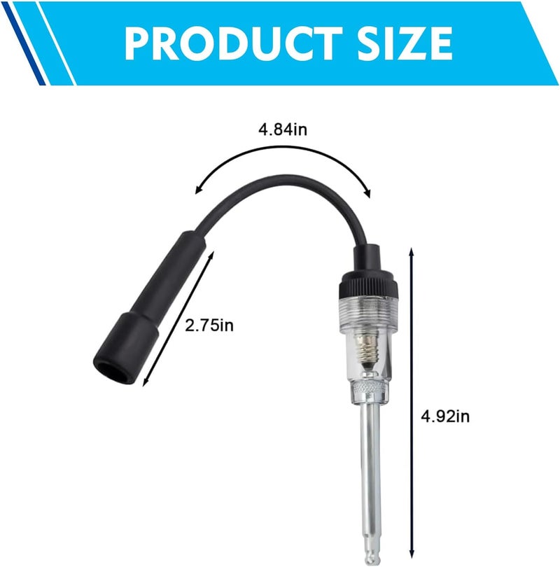 winterrock Spark Plug Tester, Inline Ignition Coil Tester, Spark Tester Small Engine for Check Ignition System, Universal Armature Diagnostic Detector Tool, for Cars, Motorcycle, Lawnmowers - Image 2